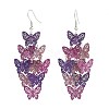 430 Stainless Steel Butterfly Dangle Earrings EJEW-A137-05P-02-4