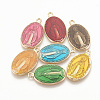 Brass Enamel Pendants KK-S345-180-1