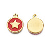 304 Stainless Steel Enamel Pendants STAS-N092-148B-1