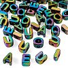 50Pcs 5 Styles UV Plating Opaque Acrylic Beads PACR-TA0001-31E-3