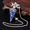 Natural Lapis Lazuli Chip & Resin Orgonite Dowsing Pendulum Big Pendants PW-WG36861-03-1