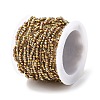 Handmade 304 Stainless Steel & Glass Beaded Chains CHS-L031-01G-03-3