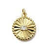 Brass Micro Pave Cubic Zirconia Pendants KK-C090-20G-1