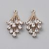 Brass Micro Pave Cubic Zirconia Pendants KK-WH0088-29-1