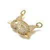 Brass Micro Pave Cubic Zirconia Pendants KK-D339-08G-2