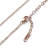 Ion Plating(IP) 304 Stainless Steel Cable Chain Necklace for Men Women NJEW-K245-025C-2