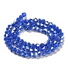 Opaque Solid Color Electroplate Glass Beads Strands EGLA-A039-P4mm-B11-2