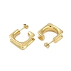 Ion Plating(IP) 304 Stainless Steel Square Stud Earrings for Women EJEW-K281-26G-2