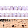 Anti-Tarnish Electroplate Bicone Glass Beads Strands X-EGLA-T021-4mm-16-01-6