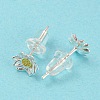 Two Tone 999 Sterling Silver Stud Earrings STER-P052-A03-S-3