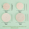 12Pcs 4 Styles Flat Round Wooden Doll Stands Display Holder DIY-GA0007-28-2