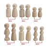 Unfinished Wooden Peg Dolls Set PW-WGB0330-01-4