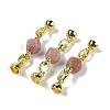 Natural Rhodochrosite with Brass Fold Over Clasps G-G141-02G-12-1