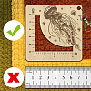 Wooden Square Frame Crochet Ruler DIY-WH0536-008-3