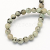 Natural Sesame Jasper/Kiwi Jasper Round Beads Strands G-S168-6mm-2