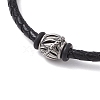 Braided Leather Cord Bracelets BJEW-JB11387-06-3