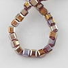 Electroplate Glass Beads Strands X-EGLA-R030-4x4mm-22-2