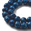 Electroplated Natural Lava Rock Beads Strands G-A251-D01-01E-3