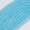 Imitation Jade Glass Beads Strands GLAA-F076-C03-1