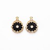 Brass Micro Pave Clear Cubic Zirconia Pendants KK-S356-677-1