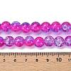 1 Strand Transparent Crackle Glass Round Beads Strands X-CCG-Q002-10mm-09-5