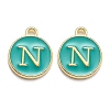 Golden Plated Alloy Enamel Charms ENAM-Q437-15N-1