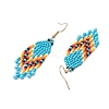 Bohemian Glass Seed Beads Dangle Earrings EJEW-MZ00338-05-4