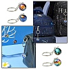 Round Glass Beads Keychain KEYC-YW00066-01-6