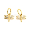 Brass Micro Pave Clear Cubic Zirconia Charms LS-ZIRC-L091-073G-1