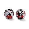 Printed Wood Round Beads WOOD-C012-01A-2