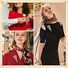 2Pcs Heart Tassel Alloy Rhinestone Lapel Pins for Clothes JEWB-NB0001-30G-5