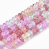 Transparent Crackle Glass Beads X-GLAA-S192-003-1