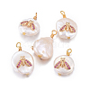 Natural Cultured Freshwater Pearl Pendants PEAR-L027-61-2