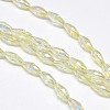 Electroplate Crystal Glass Rice Beads Strands EGLA-F042-A15-2