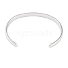 304 Stainless Steel Open Cuff Plain Bangles BJEW-H591-01P-01-3