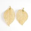 Electroplated Natural Leaf Big Pendants IFIN-Q119-01J-2