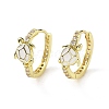 Brass Micro Pave Cubic Zirconia Hoop Earrings EJEW-C136-01A-02-4