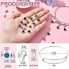 DIY 304 Stainless Steel Expandable Bangle with Charms Making Kit DIY-YW0008-68-3