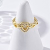 Adjustable Brass Micro Pave Clear Cubic Zirconia Rings for Women RJEW-U043-05G-2