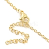 Brass Micro Pave Clear Cubic Zirconia Pendant Necklace NJEW-B100-04G-3