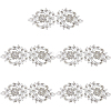 5Pcs Alloy & Crystal Rhinestone Snap Lock Clasps FIND-FH0008-91S-1