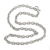 Brass Twisted Cable Chain Necklaces with OT Clasps for Men Women NJEW-G160-11P-4