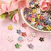 50Pcs 10 Colors Alloy Enamel Pendants ENAM-CJ0003-68-5