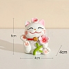 Cute Resin Lucky Cat Figurines PW-WG78946-01-1