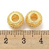 Rack Plating Brass Micro Pave Clear Cubic Zirconia European Beads KK-L215-302G-3