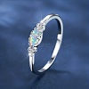 Alloy Rhinestone Plain Band Rings PW-WG1313D-01-1