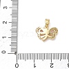Brass Micro Pave Pink Cubic Zirconia Charms CU-CBA5CBE-06G-3