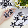 14Pcs Star Resin Rhinestone Cloth Iron On Sew On Patches DIY-CY0003-88-3