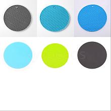 BENECREAT 9Pcs Rubber & Silicone Non-silp Mat DIY-BC0004-84