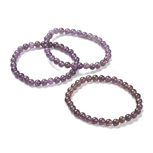 Natural Amethyst Beaded Stretch Bracelets BJEW-A117-B-47